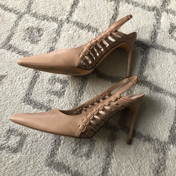 Lulus Nude Slingback Pumps size 8.5 - Picture 2 of 7